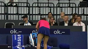 .@JuliaGoerges retires in the Third set. Top Seed @BaraStrycova moves into @WTABielBienne Semifinals! #WTABiel | WTA