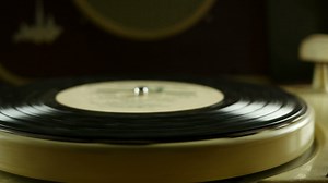 Spinning vinyl on a vintage turntable - Free Stock Video