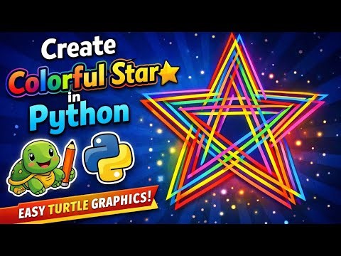 Create Colorful Star in Python 🐍 | Turtle Graphics for Beginners