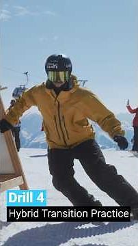 How to Carve on Skis | Hybrid Transition Practice ⛷️ #shorts #skiing