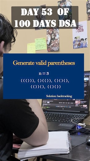 Generate Parentheses | Backtracking Explained 🔥 | LeetCode Easy#dsa #leetcode #dsaforbeginners #code