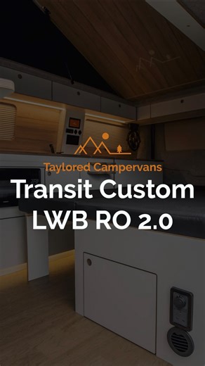 Taylored Campervan Conversions on Instagram: "Meet our latest RO 2.0 build! 🚐✨ This LWB Transit Custom features our RO 2.0 conversion with a luxurious lounge-style bed, full solar plus Clayton Power setup, and a completely gas-free off-grid kitchen. There’s even a microwave for effortless cooking on the go. ⚡️ Want a setup like this? Head over to our website for full details. 🌿 #vanlifetravel #campervanconversion #campervanlife #campervanconversion #vanlife #campervanlife #camperconversion #ca