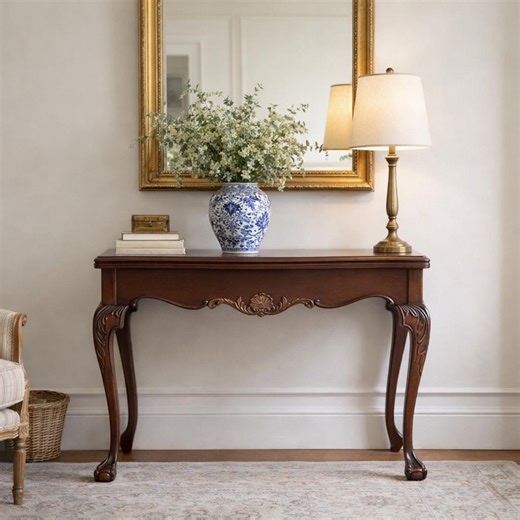 Vintage Early 1900's Mahogany Folding Flip Top Game Table - Wood Queen Anne Hall Table - Etsy