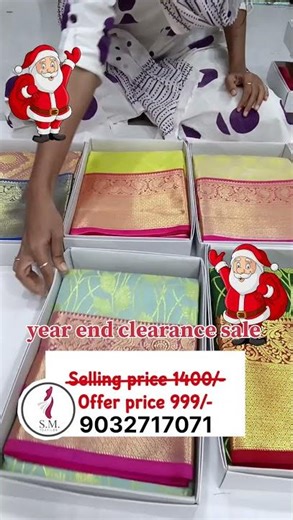 clearance sale 🥳 semi pattu sarees 😱🥳🎄🎇 #shorts #ytshorts #saree #offersale #onlineshopping
