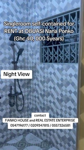 Singleroom self-contained for RENT at OBUASI Nana Ponko (Ghc 40, 000 5years). #accrabeach #visitgha