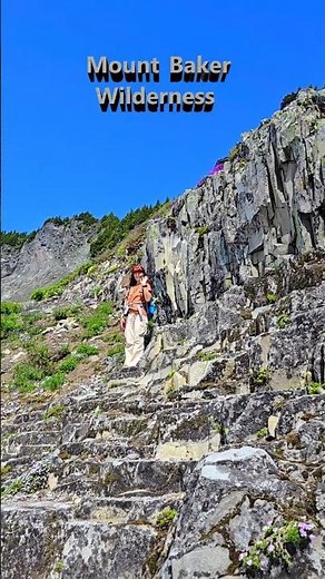 Hiking on Chain Lakes Loop Trail Mount Baker Wilderness Washington State