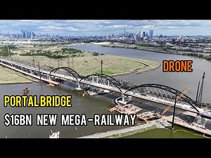 $16BN Project Portal North Bridge Completed New Jersey York by drone