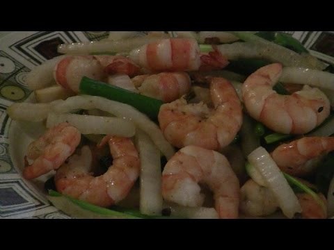 Tiger Prawn Chinese Stir Fry (Traditional Chinese Cooking)
