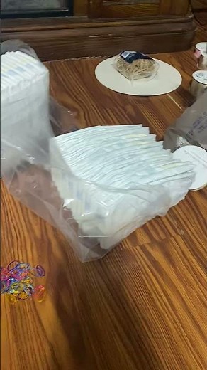 Making a diaper cake for baby shower!