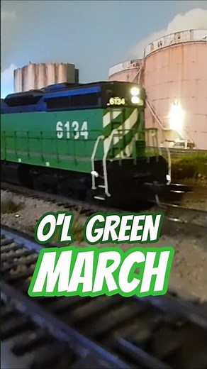 O'l GREAT GREEN Burlington Northern - Model Railroad March #history #parade #modelrailroader