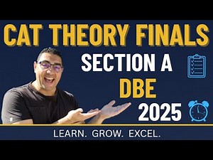 🔥DBE CAT Theory 2024(NOV) – SECTION A Answered Step-by-Step | With Mr. Hambury