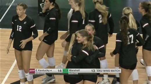 Newcomer Amanda Mack with the match-winner in the 5th | EKU Volleyball