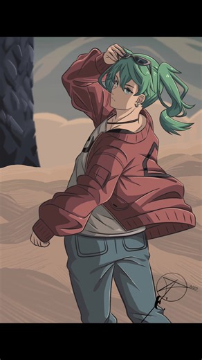 I thought I would show you a bit of my work in progress photos this time. Please enjoy.😊 #sandplanet #miku #mikuhatsune #hatsunemiku #anime