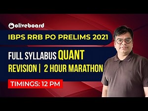 IBPS RRB PO Prelims 2021 | Quant Full Syllabus Revision | Quantitative Aptitude | Quant For RRB PO