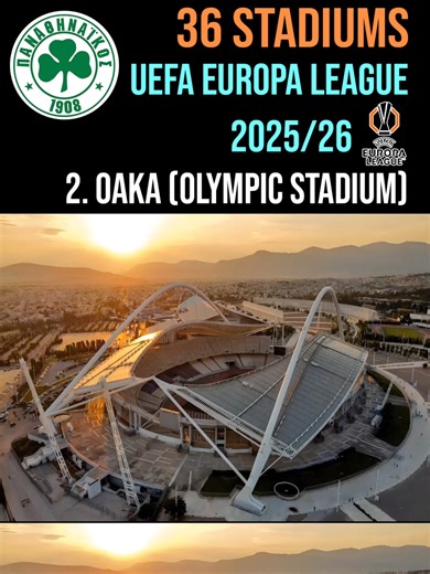 🏟️ 2. OAKA (Olympic Stadium) (Panathinaikos) #EuropaLeague #FootballStadium #MrdonutzaFootball
