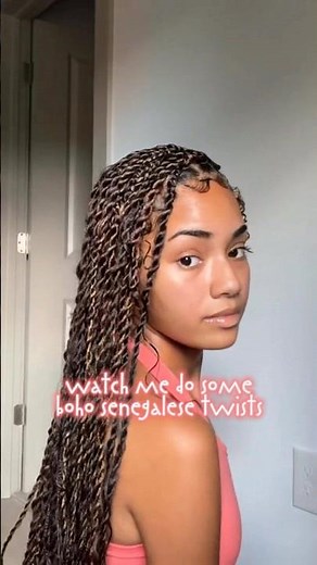 🌿 Watch me create some stunning boho Senegalese twists! #twist #twistbraids #senegalesetwist