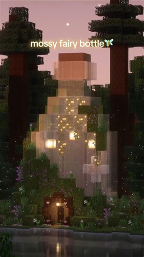 overgrown mossy fairy bottle minecraft house #minecraft #minecraftbeauty #minecraftbuilding #inspo