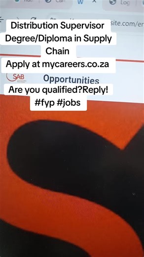 Distribution Supervisor Degree/Diploma in Supply Chain #fyp #Distribution Supervisor #jobs