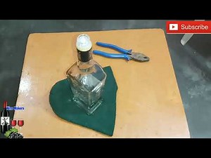 Remove nozzle of whiskey empty Bottle & reuse for home made wines. Desi shrab & food recipes
