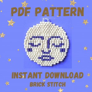 Moon Bead Pattern | Moon Phases Bead Pattern | Moon Face Bead Pattern - Etsy