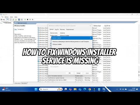 How to Fix Windows Installer Service is Missing or Not Showing