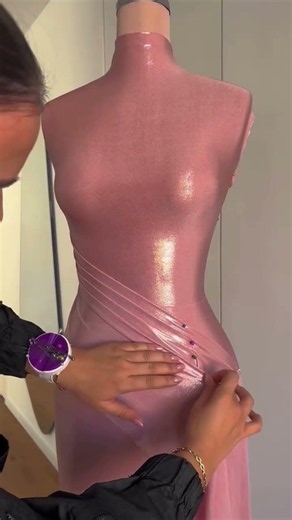 To order this blush pink dress DM reineecouture A sleek blush pink couture gown designed to sculpt