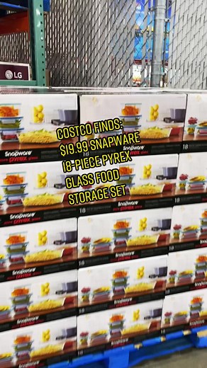 Costco Finds: $19.99 Snapware 18-Piece Pyrex Glass Food Storage Set! Airtight & leakproof. 9/30 #costcofinds #costcodeals #costcobuys #snapware