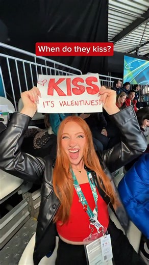 Molly Carlson | V-Day at the Olympics 😍❤️>>> Please kiss on Olympic ice @pou29 @laurastacey7 😉 #olympics #winterolympics #canada #hockey #heatedrivalry | Instagram