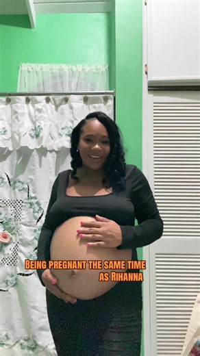 So huge, but feeling beautiful, so why not do Tik toks? 😅 #pregnancy #thirdtrimester #birth #rihanna #fyp