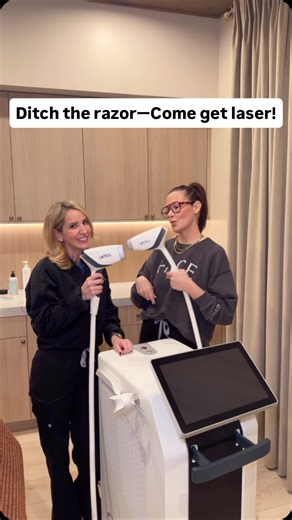 Sarah Hamilton Face on Instagram: "This master estie bestie duo 🤝 laser hair removal In all seriousness, ditch the razor 🪒 and come get lasered ⚡️with @sciton_inc newest laser hair removal device exclusively at our Spokane location! The Omni laser hair removal platform utilizes advanced wavelength technology and intelligent energy to precisely target hair follicles while protecting surrounding tissue. Its customizable features allow treatments to be tailored to each patients skin tone, hair de