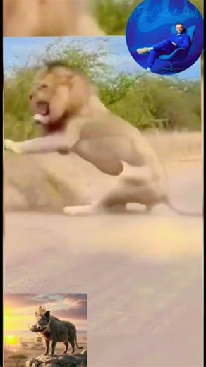 Here sits the King, relaxing... and here comes PUMBAA! BOOM! 💥 #funny #animals