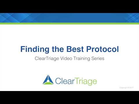 ClearTriage Training - Finding the Best Protocol