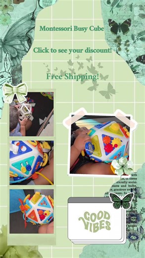 The Montessori Busy Cube is a fun and engaging way for babies and toddlers to learn through play. Each side features a different activity designed to support fine motor development, coordination, and early problem-solving skills. Children can explore shapes, textures, and interactive pieces that encourage curiosity and independent learning. It’s a great educational toy for keeping little ones entertained while helping them build important developmental skills. #Greenish #busybook #momtok #toddle