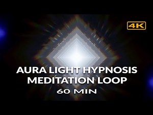 4K Aura Light Tunnel Hypnosis | 60-Min No Music Meditation Loop for Deep Relaxation