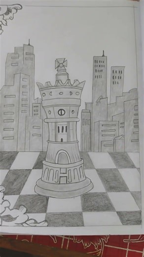 CHESS DRAWING in easy way 🌈🌈