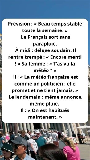 😂 Météo Mensongère France : Anecdote Hilarante Humour 🇫🇷