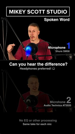 Can You Hear The Difference? Shure SM58 vs AT2020 | Spoken Word Mic Test