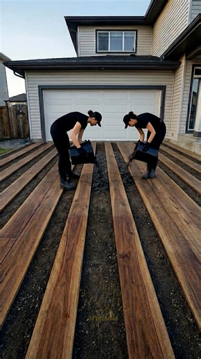 Luxury Wooden & Epoxy Driveway | DIY & Crafts