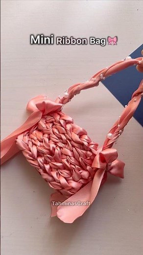 DIY Cute😭 mini Bag 🎀| DIY Ribbon craft✨#shorts #diy #minibag