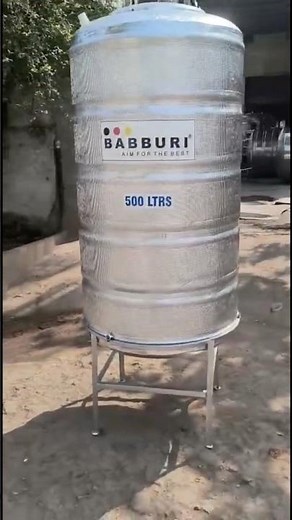 500-L insulated stainless steel water tank for cool water storage it maintains cool for 8-10 hours.