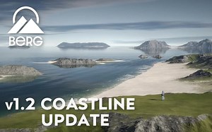 iBlender中文版插件 Berg 更新 海岸线更新 山脉、峡谷、悬崖和岛屿 小岛 Blender插件教程