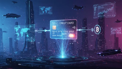 A Futuristic Digital Landscape Showcasing the Intersection of Finance and Technology with Virtual Transactions and Innovative Cryptocurrency Integration | Premium Stock Video Footage