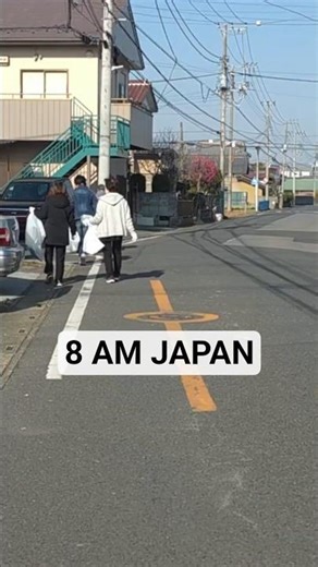 Train Passes as Neighbors Clean the Streets | Japan Morning