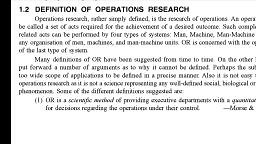 CP-301 OR Unit 1.pdf - Operation Research - Notes - Teachmint