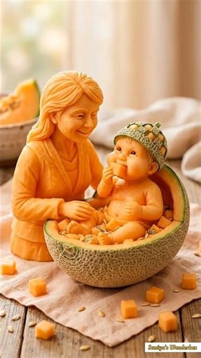 Muskmelon Mom Feeding Her Cute Baby 🍈👶 | So Adorable!