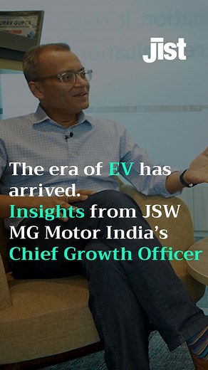 62K views · 63 reactions | EV is now, EV is here to stay! Dive deep into the changing dynamics with EV adoption in India with our exclusive interview featuring Gaurav Gupta, Chief Growth Officer of JSW MG Motor India. Gain insights into the latest advancements in electric vehicle technology, the company’s strategic vision, and the transformative impact of EVs on the automotive industry. Join us for a comprehensive discussion on innovation, sustainability, and the road ahead. | Jist | Facebook