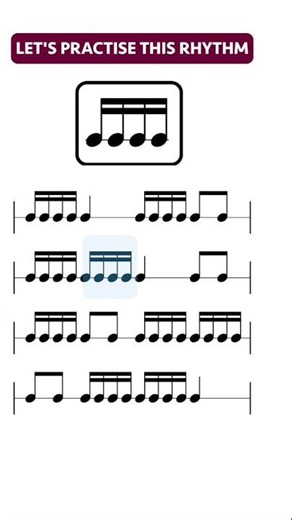 Let's practise this rhythm 🥁🎵 #rhythm #learnmusic #musiclesson