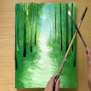 How to draw a man walking his dog / Acrylic | Art Video