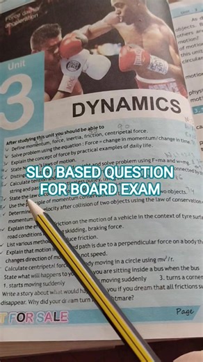 SLO 6 Class 9 Physics Chapter 3 | Dynamics Questions Solved | #SLO #Physics #Class9 #numericals