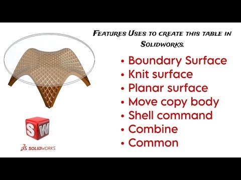 Modern Table Design in SOLIDWORKS | Surface Modeling Tutorial